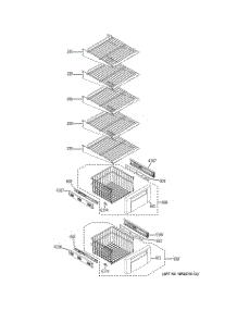 05 - Freezer Shelves parts for Ge Refrigerator ZISS420NXBSS / from AppliancePartsPros.com