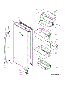 03 - Fresh Food Door parts for Ge Refrigerator GNE26GGDABB / from AppliancePartsPros.com