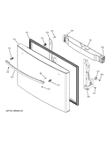 03 - Freezer Door parts for Ge Refrigerator GFE29HGDAWW / from AppliancePartsPros.com