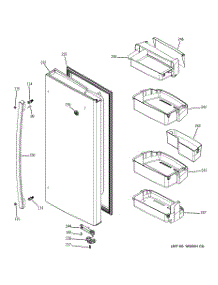 04 - Fresh Food Door parts for Ge Refrigerator GFE29HGDABB / from AppliancePartsPros.com