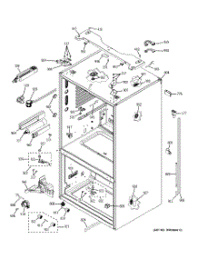 10 - Case Parts parts for Ge Refrigerator GFE29HGDABB / from AppliancePartsPros.com