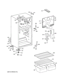 02 - Cabinet parts for Ge Refrigerator GTS16BBSJLWW / from AppliancePartsPros.com