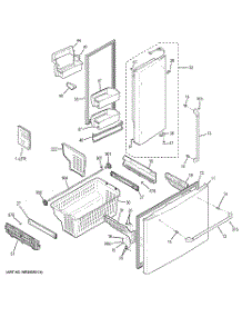03 - Doors & Bins parts for Ge Refrigerator CFCP1RKBDSS / from AppliancePartsPros.com