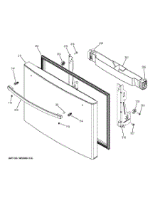 03 - Freezer Door parts for Ge Refrigerator GFE27GGDABB / from AppliancePartsPros.com