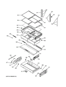 09 - Fresh Food Shelves parts for Ge Refrigerator GFE27GGDABB / from AppliancePartsPros.com