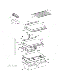 03 - Freezer Door parts for Ge Refrigerator GFE27GGDAWW / from AppliancePartsPros.com
