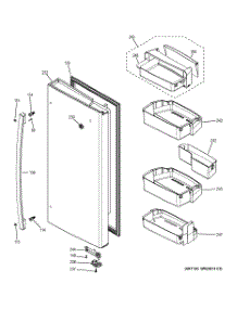 04 - Fresh Food Door parts for Ge Refrigerator GFE27GGDAWW / from AppliancePartsPros.com