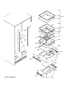 07 - Fresh Food Shelves parts for Ge Refrigerator GSE22KEBCFBB / from AppliancePartsPros.com