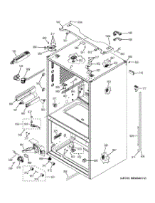 10 - Case Parts parts for Ge Refrigerator DFE29JGDAWW / from AppliancePartsPros.com
