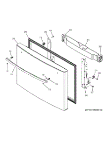 03 - Freezer Door parts for Ge Refrigerator DFE29JSDASS / from AppliancePartsPros.com