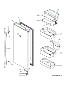04 - Fresh Food Door parts for Ge Refrigerator DFE29JSDASS / from AppliancePartsPros.com