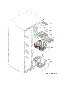 05 - Freezer Shelves parts for Ge Refrigerator GCE24KBBAFSS / from AppliancePartsPros.com