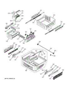 06 - Freezer Shelves parts for Ge Refrigerator DFE29JMDAES / from AppliancePartsPros.com
