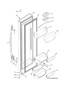02 - Fresh Food Door parts for Ge Refrigerator GSE27NGBACWW / from AppliancePartsPros.com