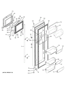 02 - Fresh Food Door parts for Ge Refrigerator RCE24KHBBFSS / from AppliancePartsPros.com