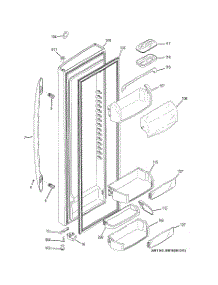 02 - Fresh Food Door parts for Ge Refrigerator GSE27NGBACSS / from AppliancePartsPros.com