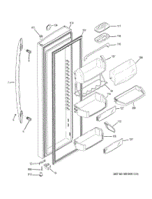 03 - Fresh Food Door parts for Ge Refrigerator GSE28VGBACSS / from AppliancePartsPros.com