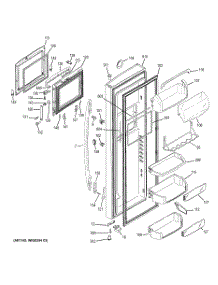 03 - Fresh Food Door parts for Ge Refrigerator GSE28VHBATWW / from AppliancePartsPros.com