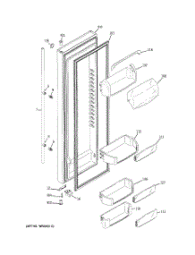 02 - Fresh Food Door parts for Ge Refrigerator GCA24KBBAFWW / from AppliancePartsPros.com