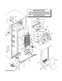 03 - Freezer Section parts for Ge Refrigerator GCA24KBBAFSS / from AppliancePartsPros.com