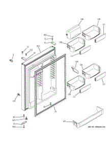 02 - Fresh Food Door parts for Ge Refrigerator GTY22SBBJRSS / from AppliancePartsPros.com