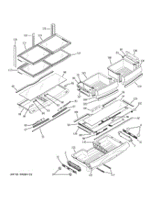 05 - Fresh Food Shelves parts for Ge Refrigerator PDCS1NCZHLSS / from AppliancePartsPros.com