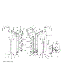 02 - Fresh Food Doors parts for Ge Refrigerator PGCS1PJZHSS / from AppliancePartsPros.com