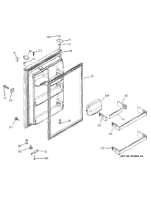 02 - Fresh Food Door parts for Ge Refrigerator GTY22IBBJRSS / from AppliancePartsPros.com