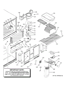 03 - Freezer Section parts for Ge Refrigerator GTY25LBBJRWW / from AppliancePartsPros.com