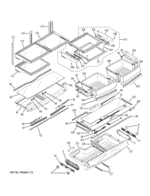 07 - Fresh Food Shelves parts for Ge Refrigerator PFSS5RKZHSS / from AppliancePartsPros.com