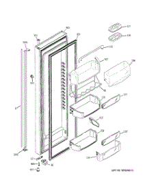 04 - Fresh Food Door parts for Ge Refrigerator RCA25RGBBFKB / from AppliancePartsPros.com