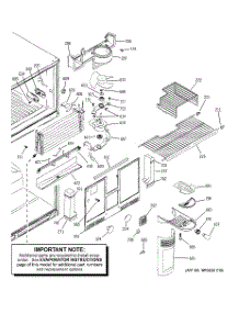 03 - Freezer Section parts for Ge Refrigerator GTY22LBBJRWW / from AppliancePartsPros.com