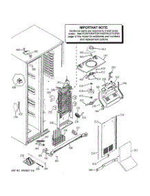 05 - Freezer Section parts for Ge Refrigerator RCE24KGBBFKB / from AppliancePartsPros.com