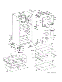 02 - Cabinet parts for Ge Refrigerator GTH18GBDCRWW / from AppliancePartsPros.com
