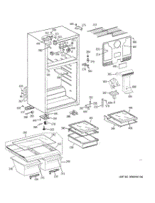 02 - Cabinet parts for Ge Refrigerator GTH18LBDCRWW / from AppliancePartsPros.com