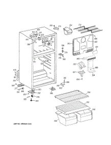 02 - Cabinet parts for Ge Refrigerator GTH18CCDCRBB / from AppliancePartsPros.com