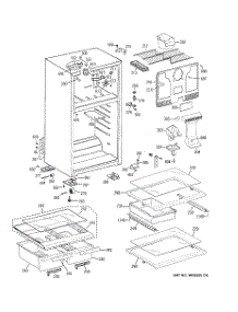 02 - Cabinet parts for Ge Refrigerator GTH18GCDCRCC / from AppliancePartsPros.com