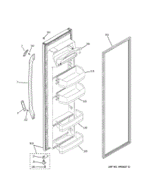 02 - Fresh Food Door parts for Ge Refrigerator GSS20GEWRBB / from AppliancePartsPros.com