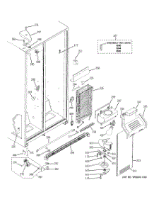 03 - Freezer Section parts for Ge Refrigerator GSQ25JSBBSS / from AppliancePartsPros.com