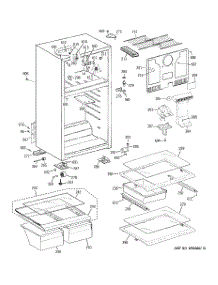 02 - Cabinet parts for Ge Refrigerator GTH17GBB4RBB / from AppliancePartsPros.com