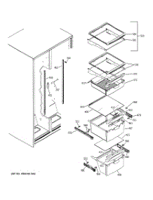07 - Fresh Food Shelves parts for Ge Refrigerator GSH22JSXPSS / from AppliancePartsPros.com