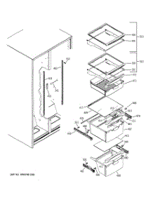 07 - Fresh Food Shelves parts for Ge Refrigerator GSH25JGBCBB / from AppliancePartsPros.com