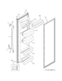 02 - Fresh Food Door parts for Ge Refrigerator GSH22JFXPWW / from AppliancePartsPros.com