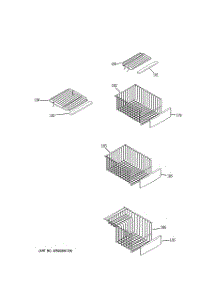 05 - Freezer Shelves parts for Ge Refrigerator PSCF3RGXGFCC / from AppliancePartsPros.com