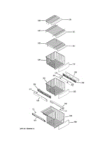 06 - Freezer Shelves parts for Ge Refrigerator PCE23TGXGFWW from AppliancePartsPros.com