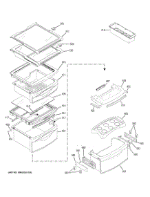 09 - Fresh Food Shelves parts for Ge Refrigerator PCE23TGXGFWW from AppliancePartsPros.com