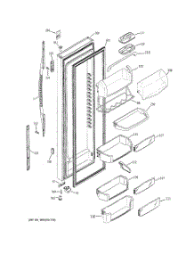 03 - Fresh Food Door parts for Ge Refrigerator PCE23NGTMFBB / from AppliancePartsPros.com