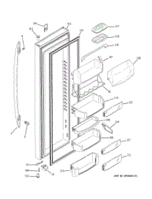 03 - Fresh Food Door parts for Ge Refrigerator PCA23VGXGFSS / from AppliancePartsPros.com