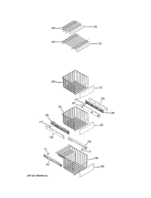 06 - Freezer Shelves parts for Ge Refrigerator PCA23VGXGFSS / from AppliancePartsPros.com