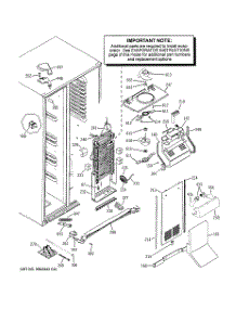 04 - Freezer Section parts for Ge Refrigerator PCE23NHTMFSS / from AppliancePartsPros.com